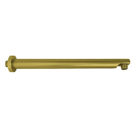 Kingston Brass K8113E7 13-Inch Brass Shower Arm with Flange, Brushed Brass K8113E7